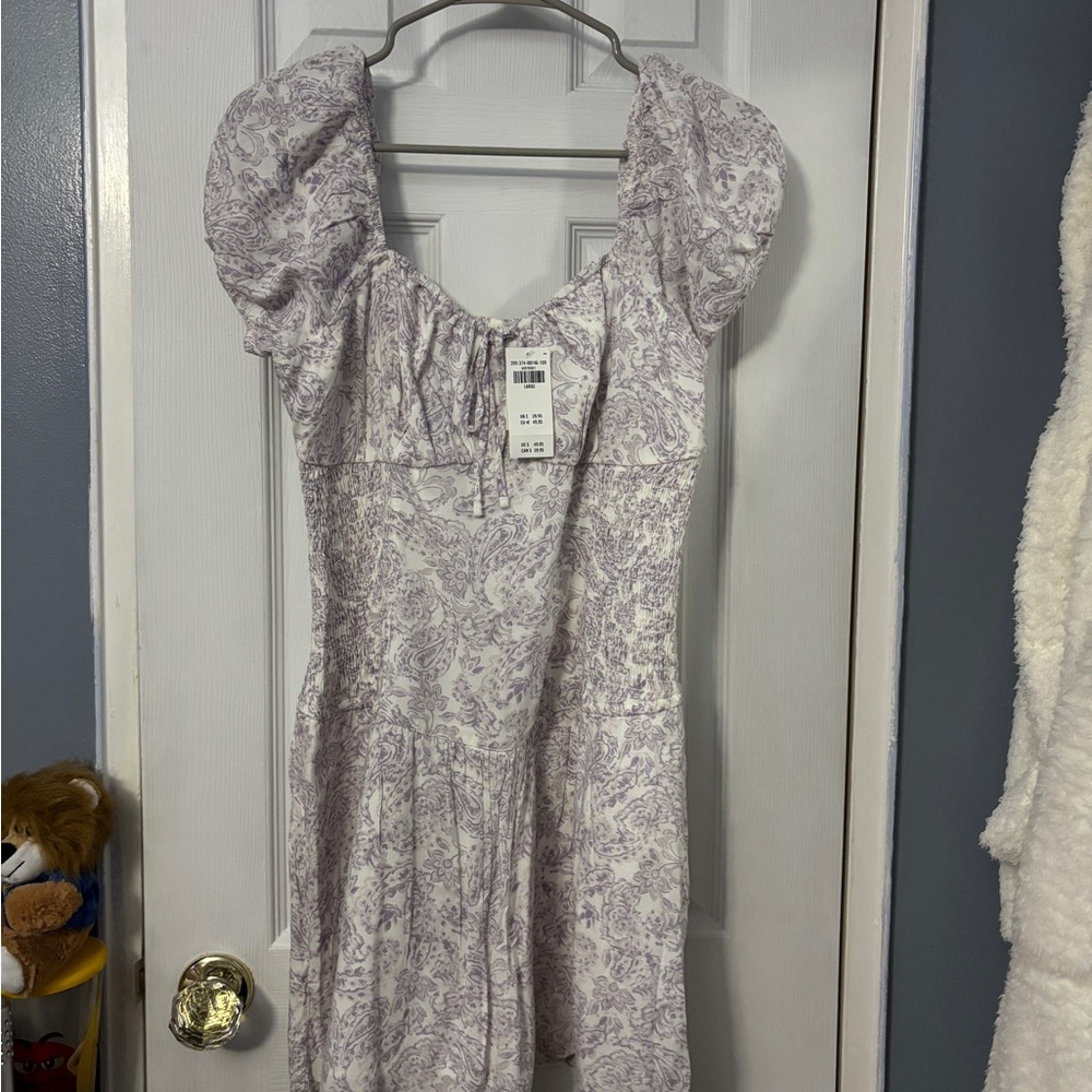 Hollister Lavender Smocked Top